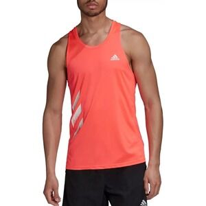 adidas Mens OTR Singlet 3S Running Signal Pink - GC7896 Size Small